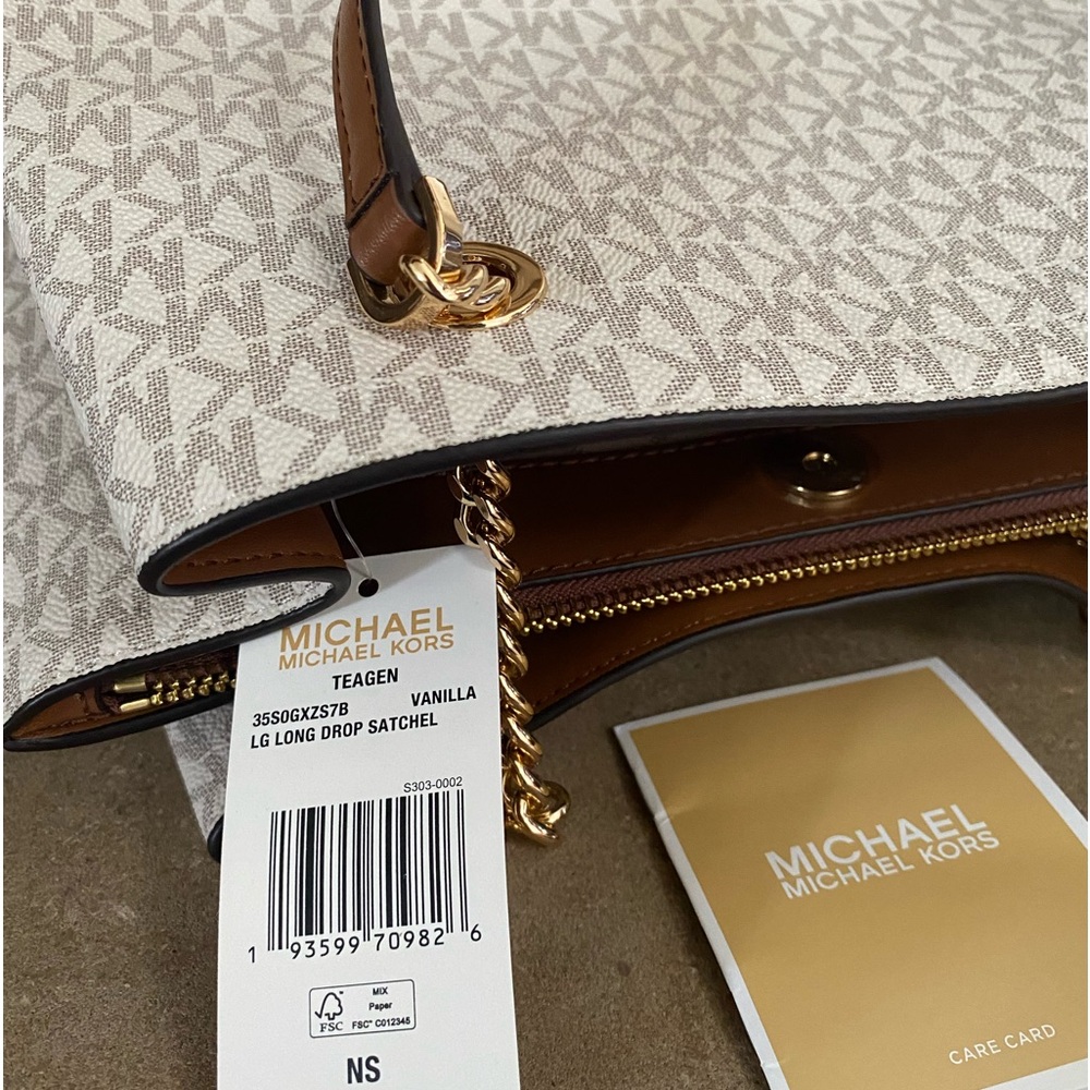 Michael Kors… Vanilla-Large-Long drop Satchel - Picture 1 of 5